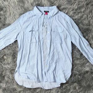 Vince Camuto Light Blue Women's Casual Button Down Shirt